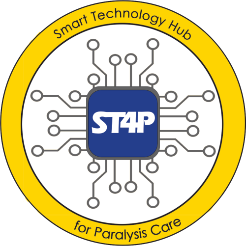 "Logo for the Smart Tech for Paralysis Care Hub"