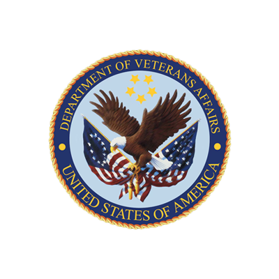 "Seal of the Department of Veterans Affairs featuring an Eagle clutching US flags"