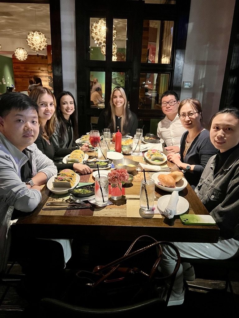 "L-R:  The Accessible SmartTech Research Group was very busy at the ACRM Conference this year, but took a moment to get the team together.  Shown L-R: Zijian Huang, Paola Esquivel, Julie Faieta, Gina Novario, Mark Zhang, Dan Ding, and Wei Deng"