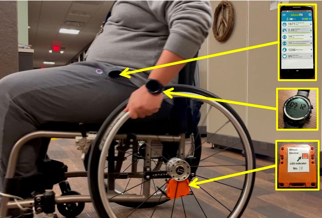 "Image of a person in a wheelchair wearing a smart watch"