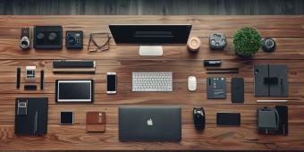 An array of SmartTech on a desk