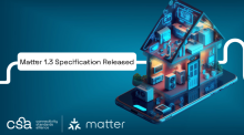 Image showing a smart home that reads Matter 1.3 Spec released